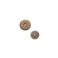 Magnetic snap 18mm (Ultrathin, Antique brass)