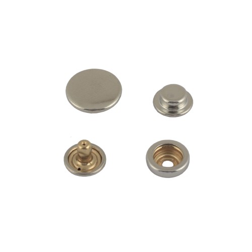 Snap button #501 15x12.5mm (10pcs, Nickel)