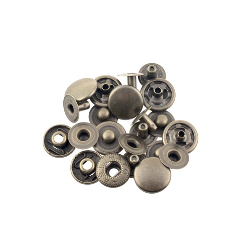 Hato Snap button #54 12.5mm (S-spring, Antique)