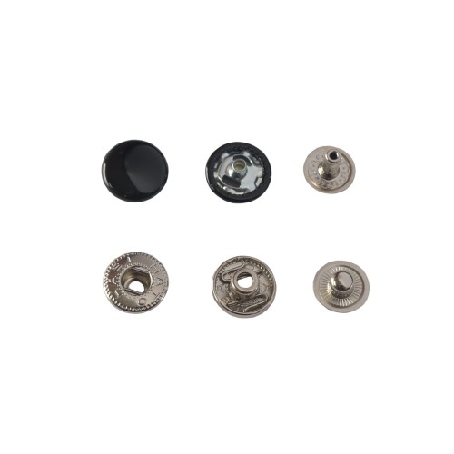 Hato Snap button #54 12.5mm (S-spring, Black)