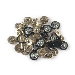 Hato Snap button #54 12.5mm (S-spring, Black)