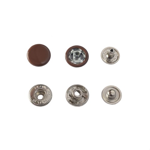 Hato Snap button #54 12.5mm (S-spring, Brown)
