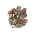 Hato Snap button #54 12.5mm (S-spring, Brown)