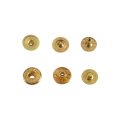 Hato Snap button #54 10mm (S-spring, Gold, Hidden)