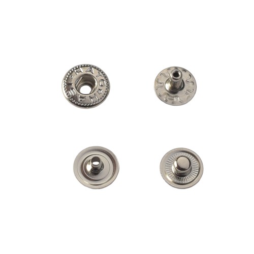 Hato Snap button #54 10mm (S-spring, Nickel, Hidden)