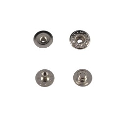 Hato Snap button #54 10mm (S-spring, Nickel, Hidden)