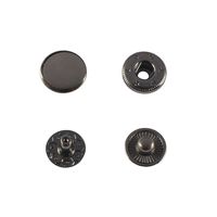 Snap button Wuta #54 15mm (Black, Stainless)