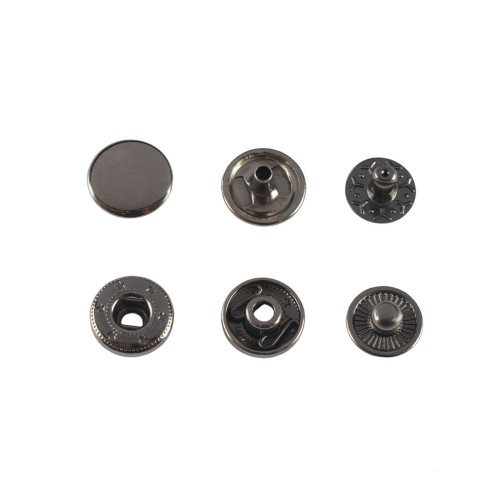 Snap button Wuta #54 12.5mm (Black, Stainless)