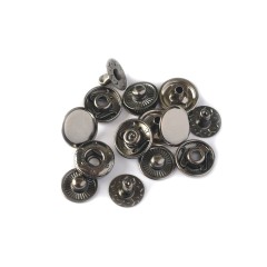 Snap button Wuta #54 12.5mm (Black, Stainless)
