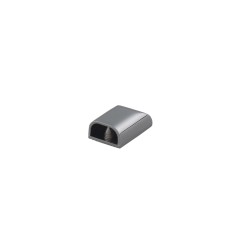 Zipper end 9x4mm (Chrome)