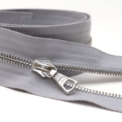 Zipper Riri ME4 GE 2102 (18cm, Nickel, Grey)