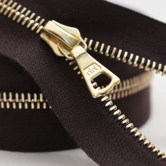 Zipper Riri ME6 2226 (Gold, Dark Brown)