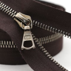 Zipper Riri ME4 2226 (Nickel, Dark Brown)
