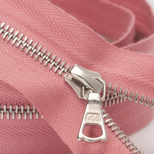 Zipper Riri ME4 GE 2420 (18cm, Nickel, Dark Pink)