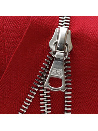 Молния Riri ME4 GE 2437 (18см, никель, тём.красн.)