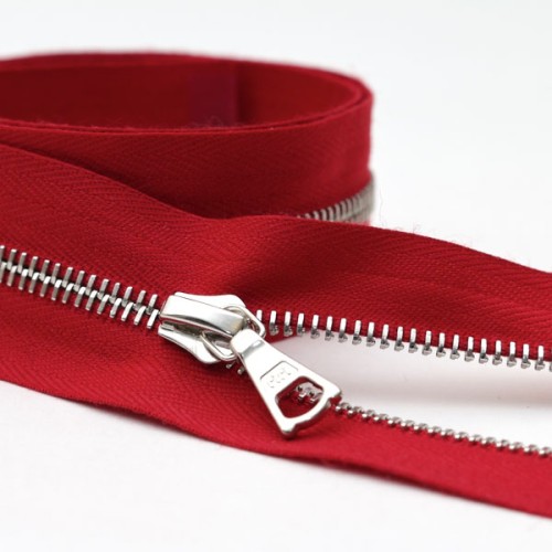 Zipper Riri ME6 TB 2437 (60cm, Nickel, Dark Red)