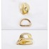 Slider with D-ring YKK Excella #3 (Brass)