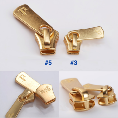 Slider with puller YKK Excella #5 (Brass)