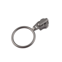 Slider with puller YKK Ring #3 (Nickel)