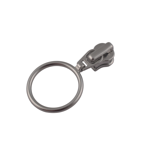 Slider with puller YKK Ring #3 (Nickel)