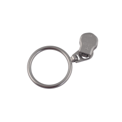Slider with puller YKK Ring #3 (Nickel)