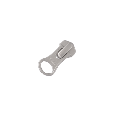 Slider with puller YKK Large Hole #5 (Nickel)