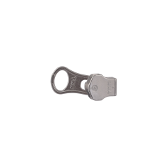Slider with puller YKK Large Hole #5 (Nickel)