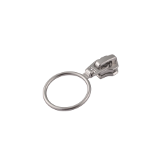 Slider with puller YKK Ring #3 (Nickel)