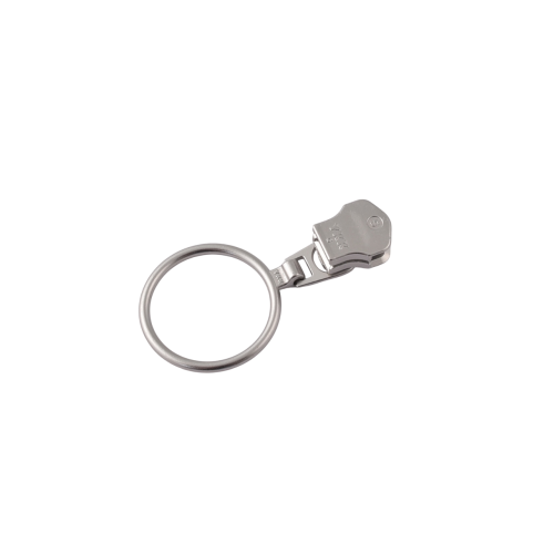 Slider with puller YKK Ring #5 (Nickel)
