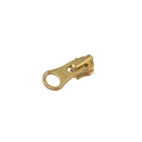 Slider with puller YKK Large Hole #3 (Brass)
