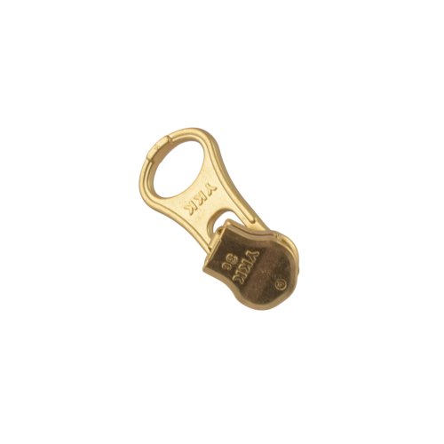 Slider with puller YKK Large Hole #3 (Brass)