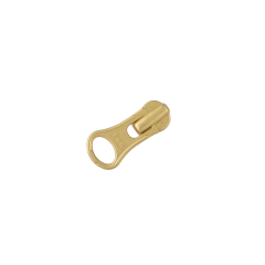 Slider with puller YKK Large Hole #3 (Brass)