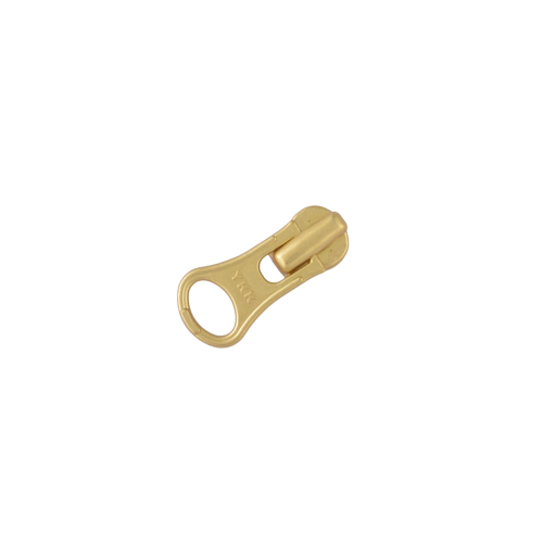 Slider with puller YKK Large Hole #3 (Brass)