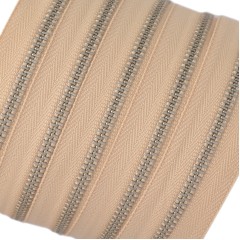 YKK Zipper #3 (Beige, Nickel)