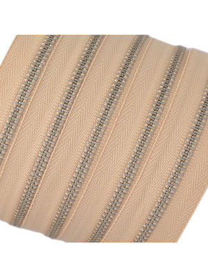 Молния YKK #3 (бежевая, никель) Молния YKK #3 (бежевая, никель)