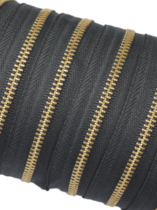 Молния YKK #3 (чёрная, латунь)