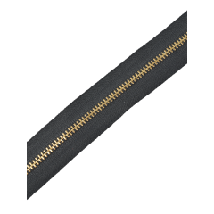 YKK Zipper #3 (Black, Brass)