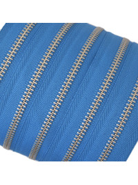 Молния YKK #3 (синяя, никель)