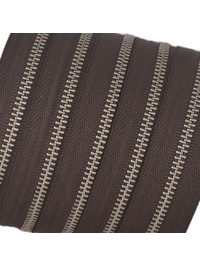 Молния YKK #3 (коричневая, никель)