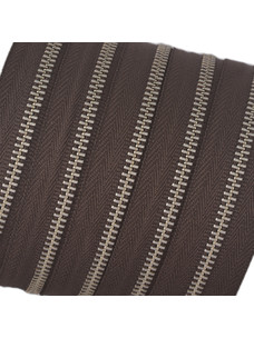 Молния YKK #3 (коричневая, никель)