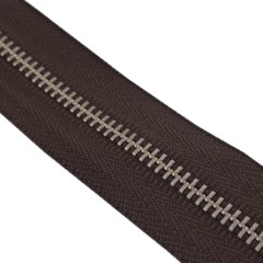 YKK Zipper #3 (Brown, Nickel)