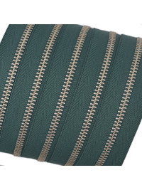 Молния YKK #3 (зелёная, никель)