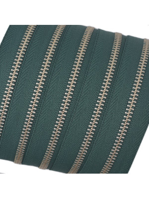 Молния YKK #3 (зелёная, никель)