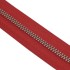 YKK Zipper #3 (Red, Nickel)