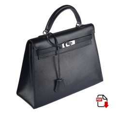 Woman bag Hermes Kelly 35 (PDF Template)