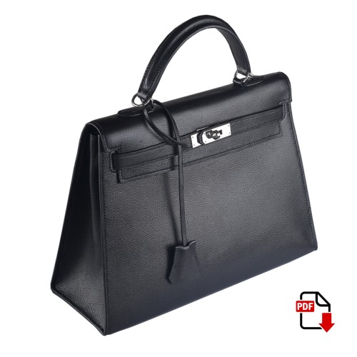 Woman bag Hermes Kelly 35 (PDF Template)