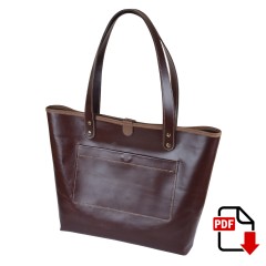 Woman bag leather craft pattern Shopper