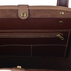 Woman bag leather craft pattern Shopper