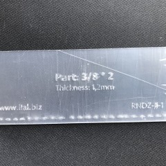 Acrylic template round zipper Diez