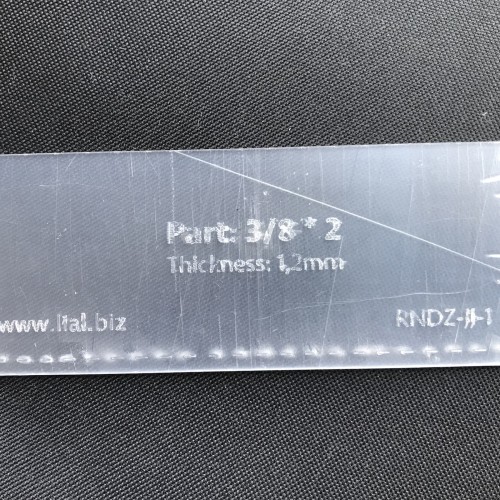 Acrylic template round zipper Diez